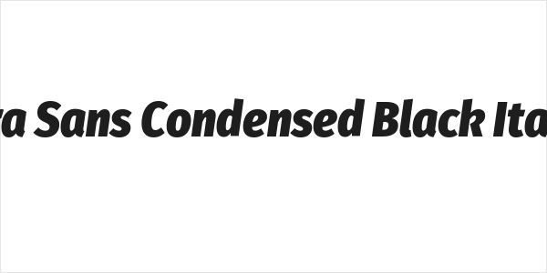 Fira Sans Condensed Black Italic Logo