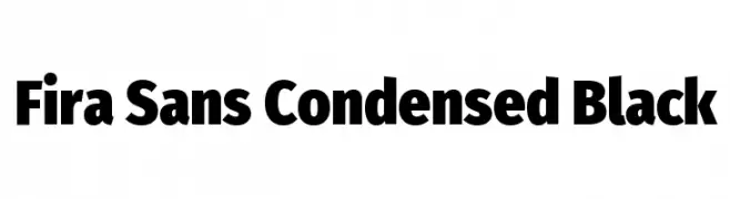 Fira Sans Condensed Black  Frei Schriftart Herunterladen