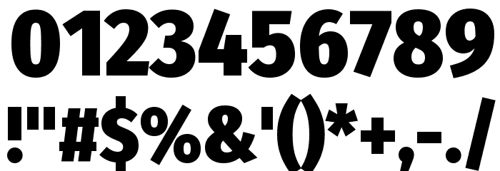 Fira Sans Condensed Black Font OTHER CHARS