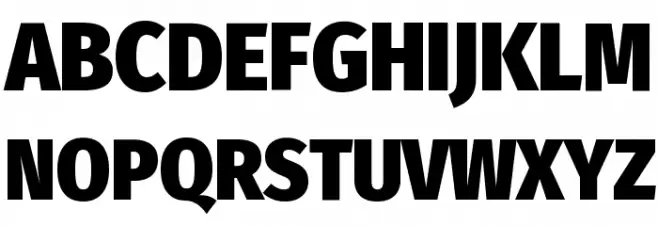 Fira Sans Condensed Black Schriftart Groß