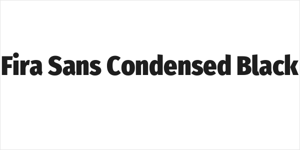 Fira Sans Condensed Black Logo