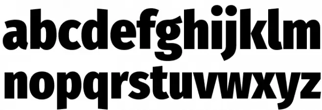 Fira Sans Condensed Black फ़ॉन्ट लोअरकेस