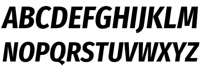 Fira Sans Condensed Bold Italic خط أحرف كبيرة