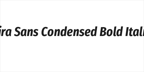 Fira Sans Condensed Bold Italic Logo
