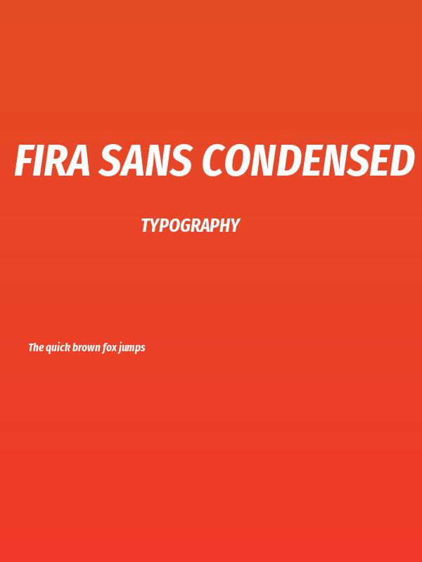 Fira Sans Condensed Bold Italic Poster