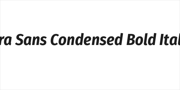 Fira Sans Condensed Bold Italic Logo