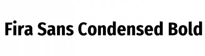 Fira Sans Condensed Bold  フリーフォントのダウンロード