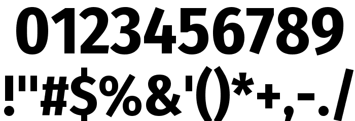 Fira Sans Condensed Bold Font OTHER CHARS
