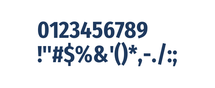 Fira Sans Condensed Bold Other Characters
