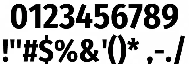 Fira Sans Condensed Bold Font OTHER CHARS