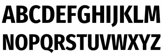 Fira Sans Condensed Bold Schriftart Groß
