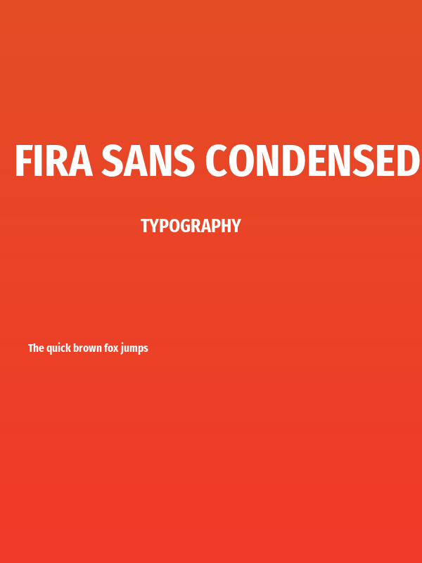 Fira Sans Condensed Bold Poster