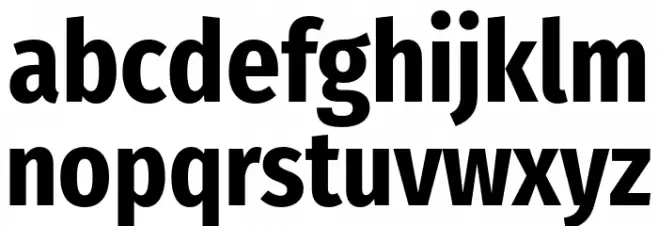 Fira Sans Condensed Bold フォント 小文字