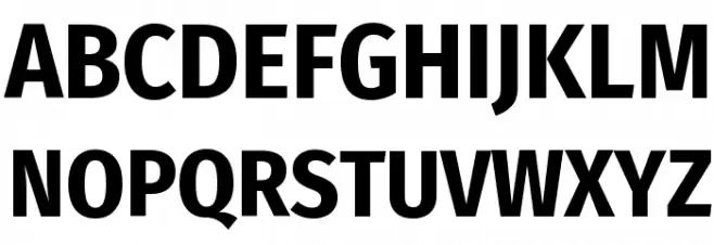 Fira Sans Condensed Bold Шрифта ВЕРХНИЙ