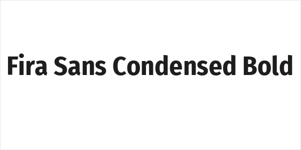 Fira Sans Condensed Bold Logo