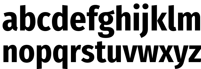 Fira Sans Condensed Bold Font LOWERCASE