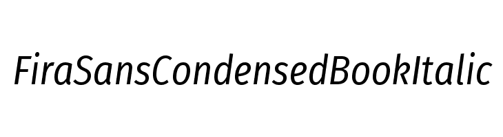 Fira Sans Condensed Book Italic  नि: शुल्क फ़ॉन्ट्स डाउनलोड