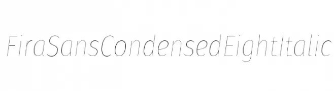 Fira Sans Condensed Eight Italic  لخطوط تنزيل
