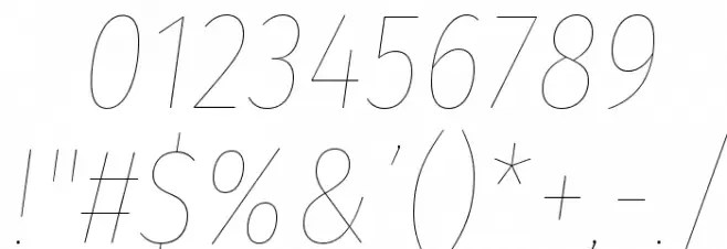 Fira Sans Condensed Eight Italic Font OTHER CHARS