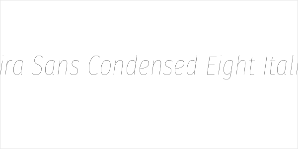 Fira Sans Condensed Eight Italic Logo