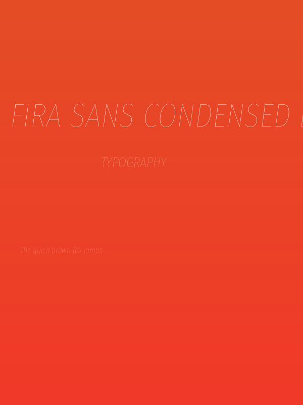 Fira Sans Condensed Eight Italic Poster