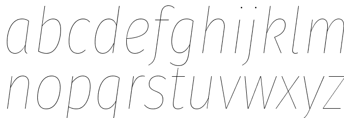 Fira Sans Condensed Eight Italic Font LOWERCASE