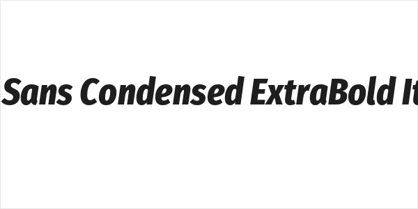 Fira Sans Condensed ExtraBold Italic Logo