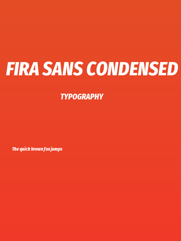Fira Sans Condensed ExtraBold Italic Poster