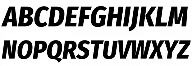 Fira Sans Condensed ExtraBold Italic Font Litere mari