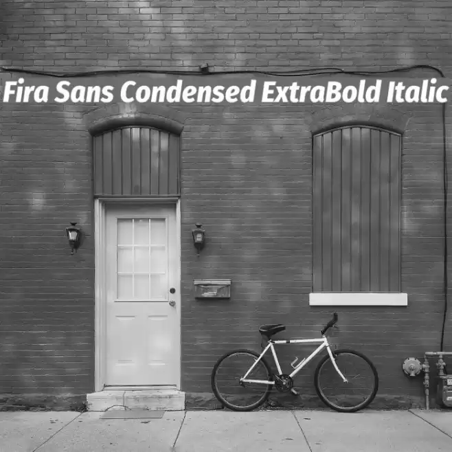 Fira Sans Condensed ExtraBold Italic Font examples