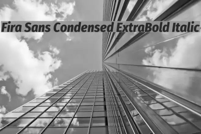 Fira Sans Condensed ExtraBold Italic Font examples