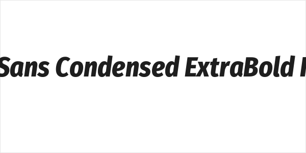 Fira Sans Condensed ExtraBold Italic Logo