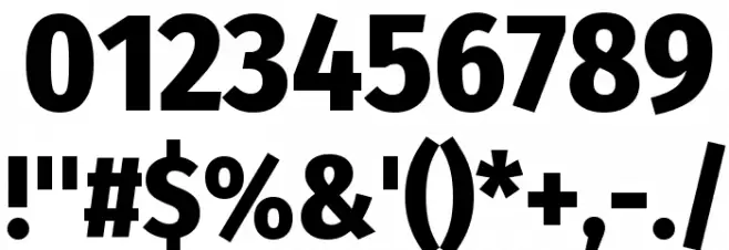 Fira Sans Condensed ExtraBold Font OTHER CHARS
