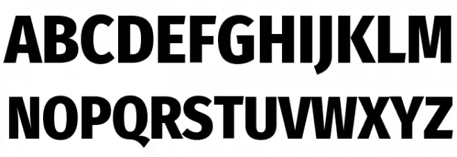Fira Sans Condensed ExtraBold Schriftart Groß