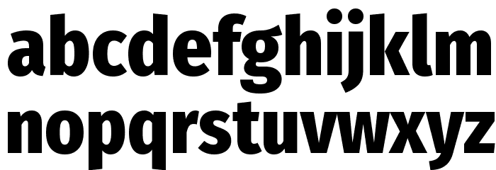 Fira Sans Condensed ExtraBold Font LOWERCASE
