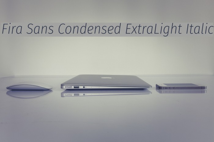 Fira Sans Condensed ExtraLight Italic Font examples