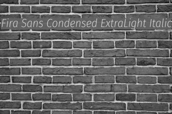 Fira Sans Condensed ExtraLight Italic Font examples