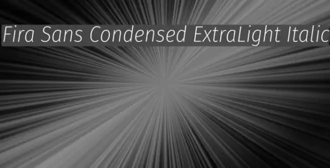 Fira Sans Condensed ExtraLight Italic Font examples