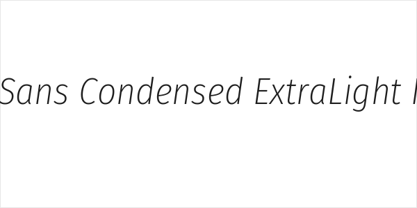 Fira Sans Condensed ExtraLight Italic Logo