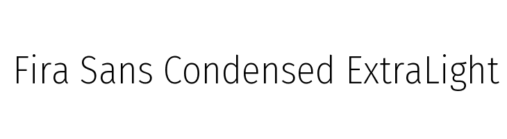 Fira Sans Condensed ExtraLight Font