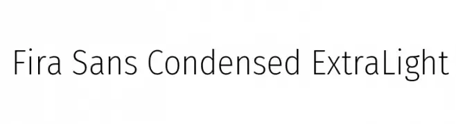 Fira Sans Condensed ExtraLight  لخطوط تنزيل