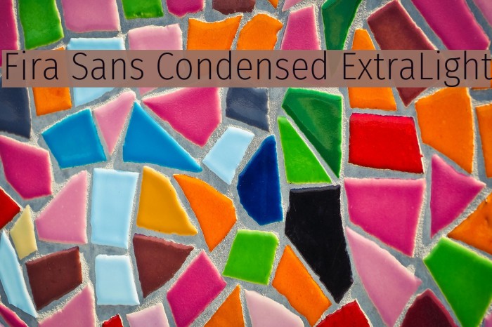 Fira Sans Condensed ExtraLight Font examples