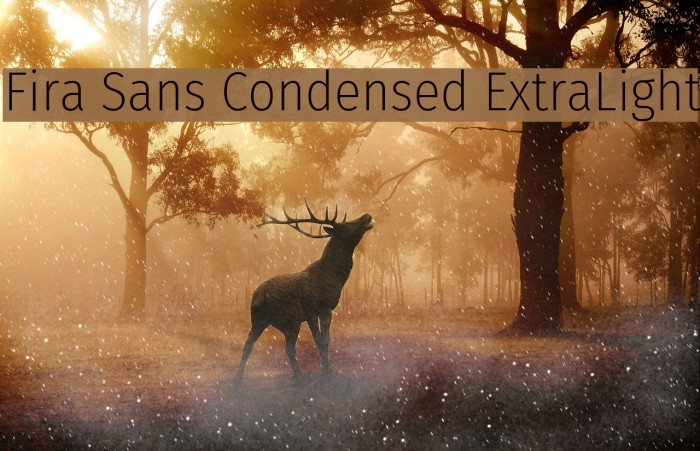 Fira Sans Condensed ExtraLight Font examples
