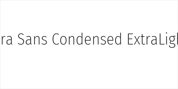 Fira Sans Condensed ExtraLight Logo