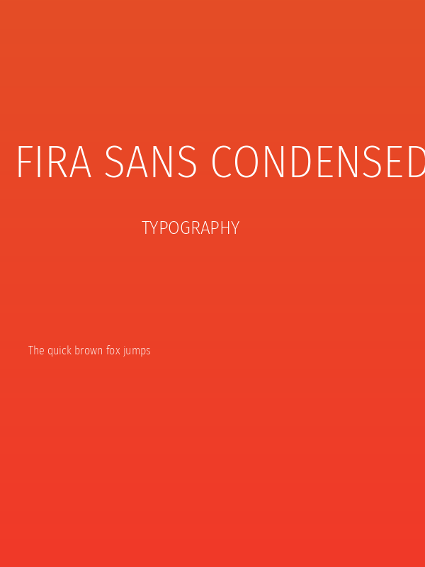 Fira Sans Condensed ExtraLight Poster
