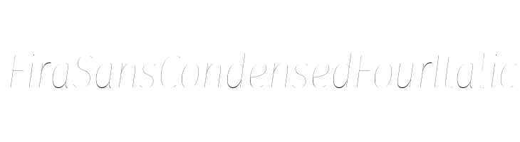 Fira Sans Condensed Four Italic  Descarca Fonturi Gratis