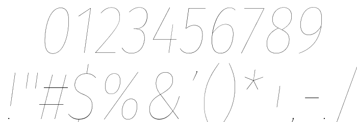 Fira Sans Condensed Four Italic Font OTHER CHARS