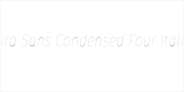 Fira Sans Condensed Four Italic Logo