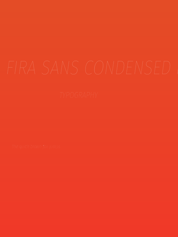 Fira Sans Condensed Four Italic Poster