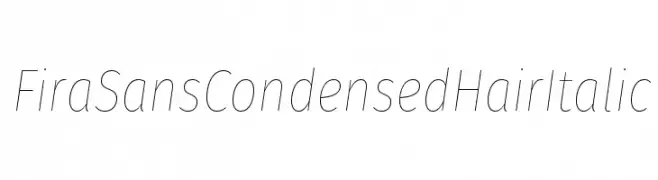 Fira Sans Condensed Hair Italic  لخطوط تنزيل
